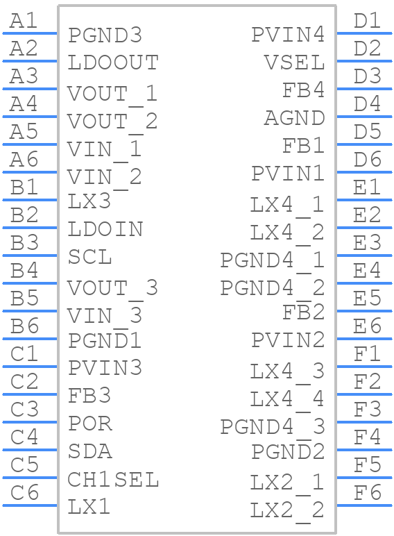 DA9083-31UUC - Renesas Electronics - PCB symbol
