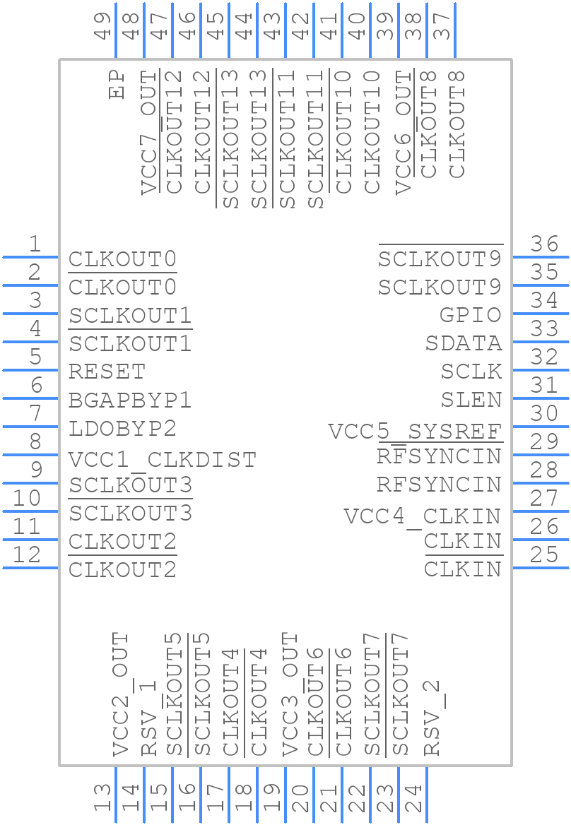 HMC7043BLP7FE - Analog Devices - PCB symbol