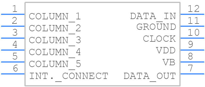 HCMS-2351 - Avago Technologies - PCB symbol