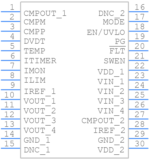 TPS259851RQPR - Texas Instruments - PCB symbol