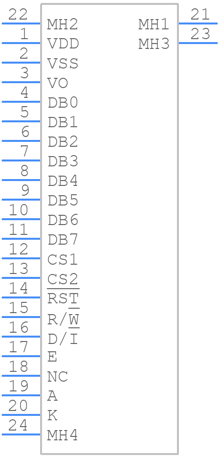 WG12864B-TMI-V#N - Winstar - PCB symbol