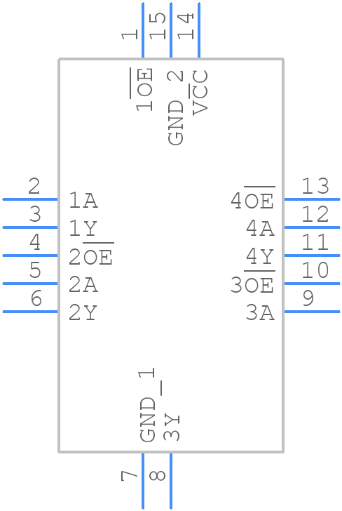 74AHC125BZZ - Nexperia - PCB symbol