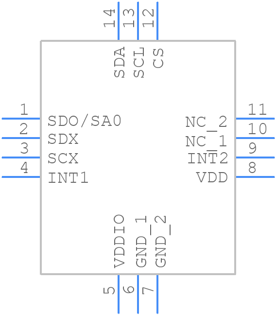 LSM6DSV80XTR - STMicroelectronics - PCB symbol