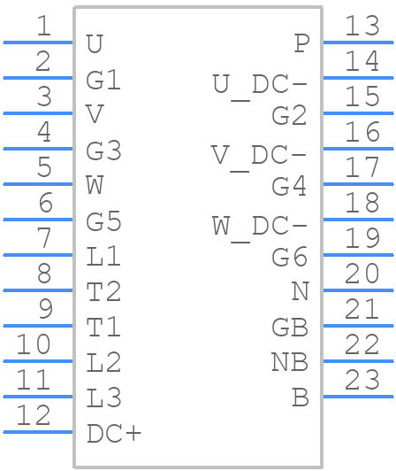 SK25DGDL12T7ETE1 - Semikron - PCB symbol