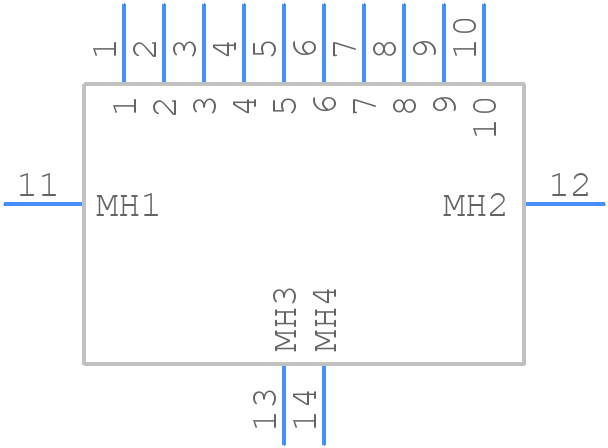 IX61G2-B-10P - Hirose - PCB symbol
