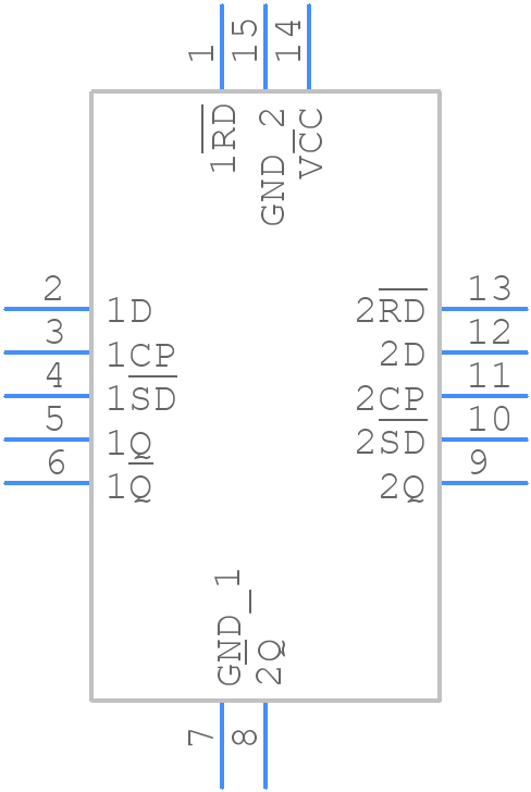 74LVC74ABZZ - Nexperia - PCB symbol