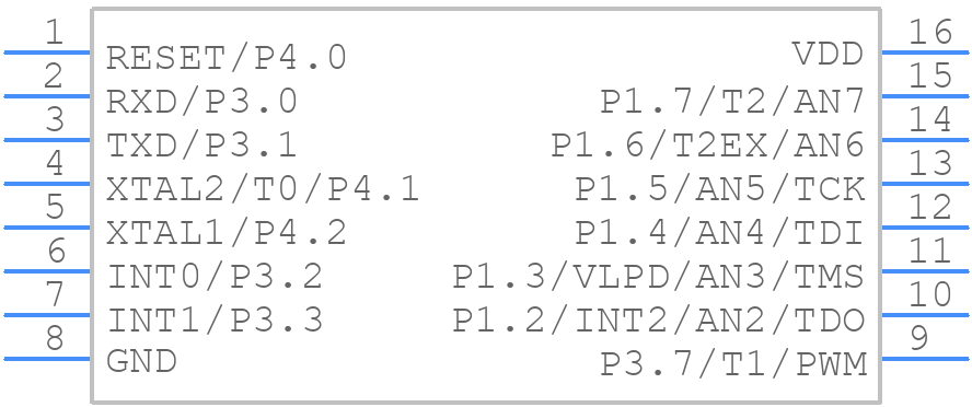 SH79F084B - SINO WEALTH - PCB symbol