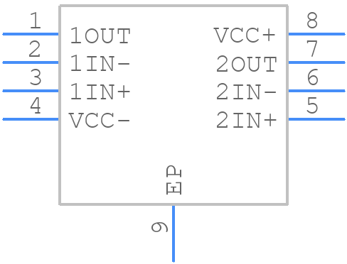 OPA2892DGNR - Texas Instruments - PCB symbol