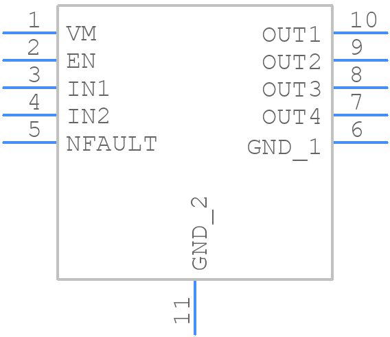 DRV8421BDGQR - Texas Instruments - PCB symbol