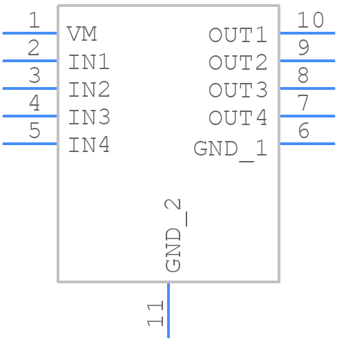 DRV8421ADGQR - Texas Instruments - PCB symbol