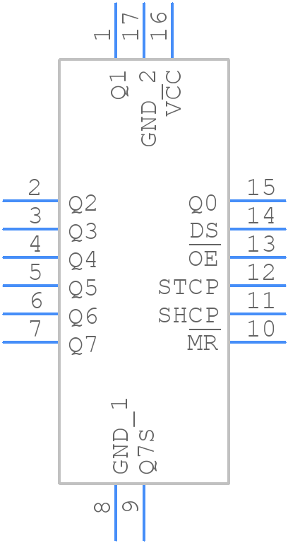 74AHCT595BZX - Nexperia - PCB symbol