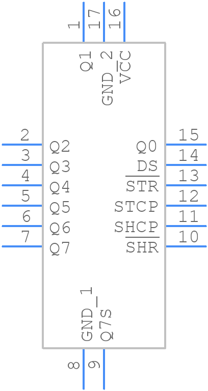 74LVC594ABZX - Nexperia - PCB symbol