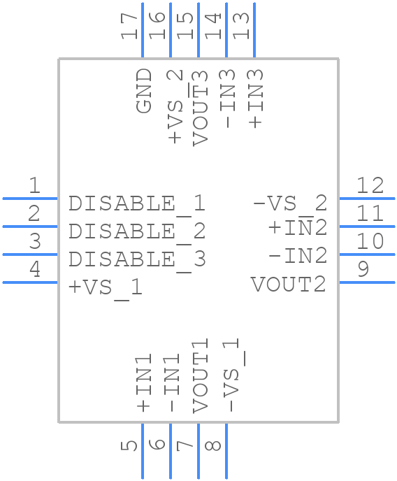 ADA4853-3YCPZ-R7 - Analog Devices - PCB symbol
