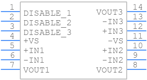 ADA4853-3YRUZ-R7 - Analog Devices - PCB symbol