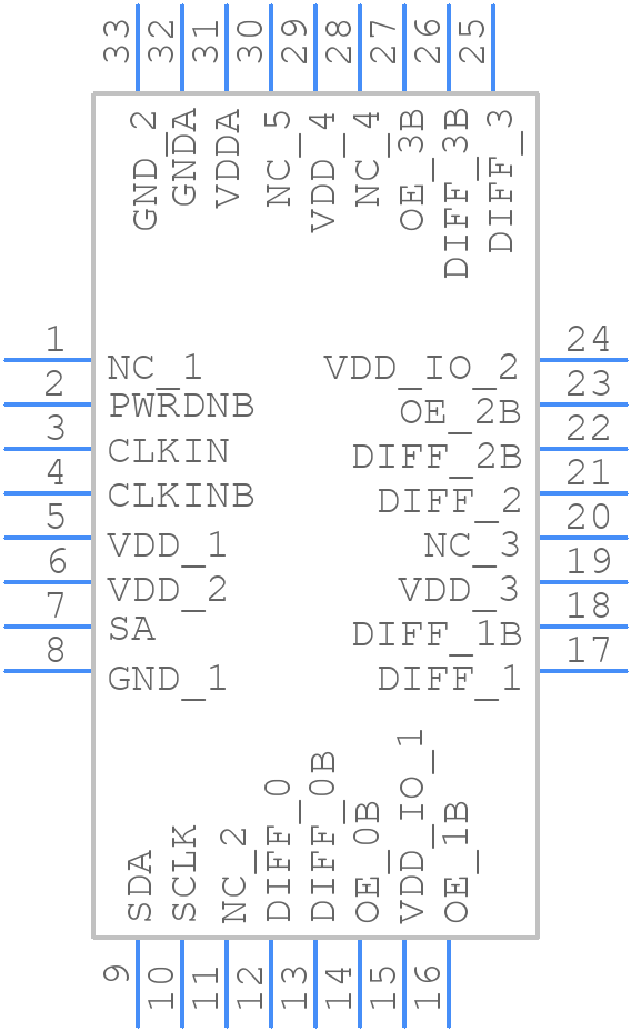 SI53204-A01AGM - Skyworks - PCB symbol