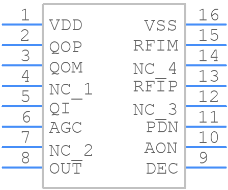 MAS6180C1UC06 - MICRO ANALOG SYSTEMS OY - PCB symbol
