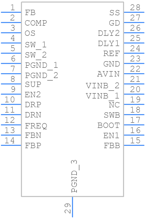TPS65160APWP - Texas Instruments - PCB symbol