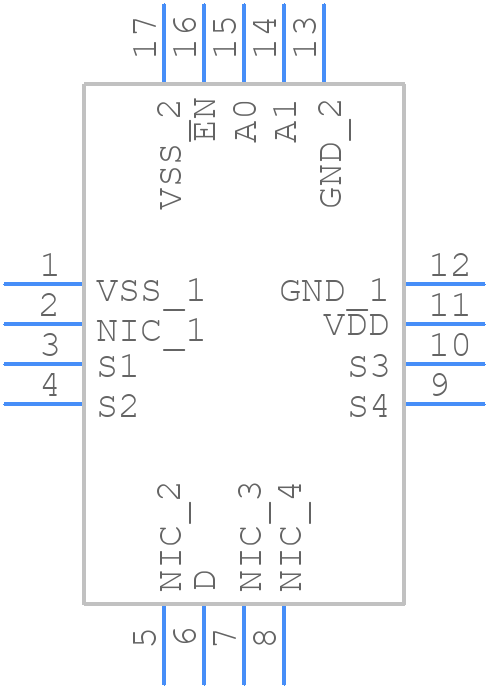 ADG2404BCPZ - Analog Devices - PCB symbol