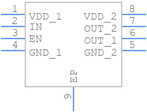 UCC27614QDGNRQ1 - Texas Instruments - PCB symbol
