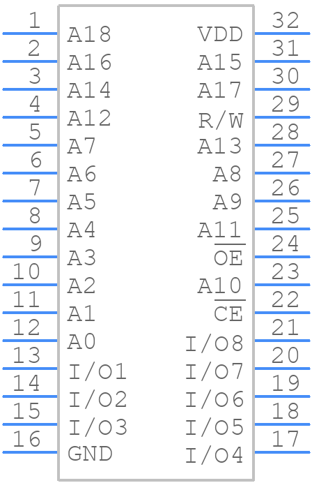 TC554001AFT-70V - Toshiba - PCB symbol