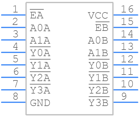 MC74VHC139DR2G-Q - onsemi - PCB symbol