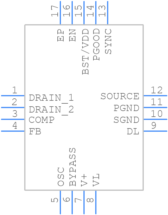 MAX15036ATE+T - Analog Devices - PCB symbol