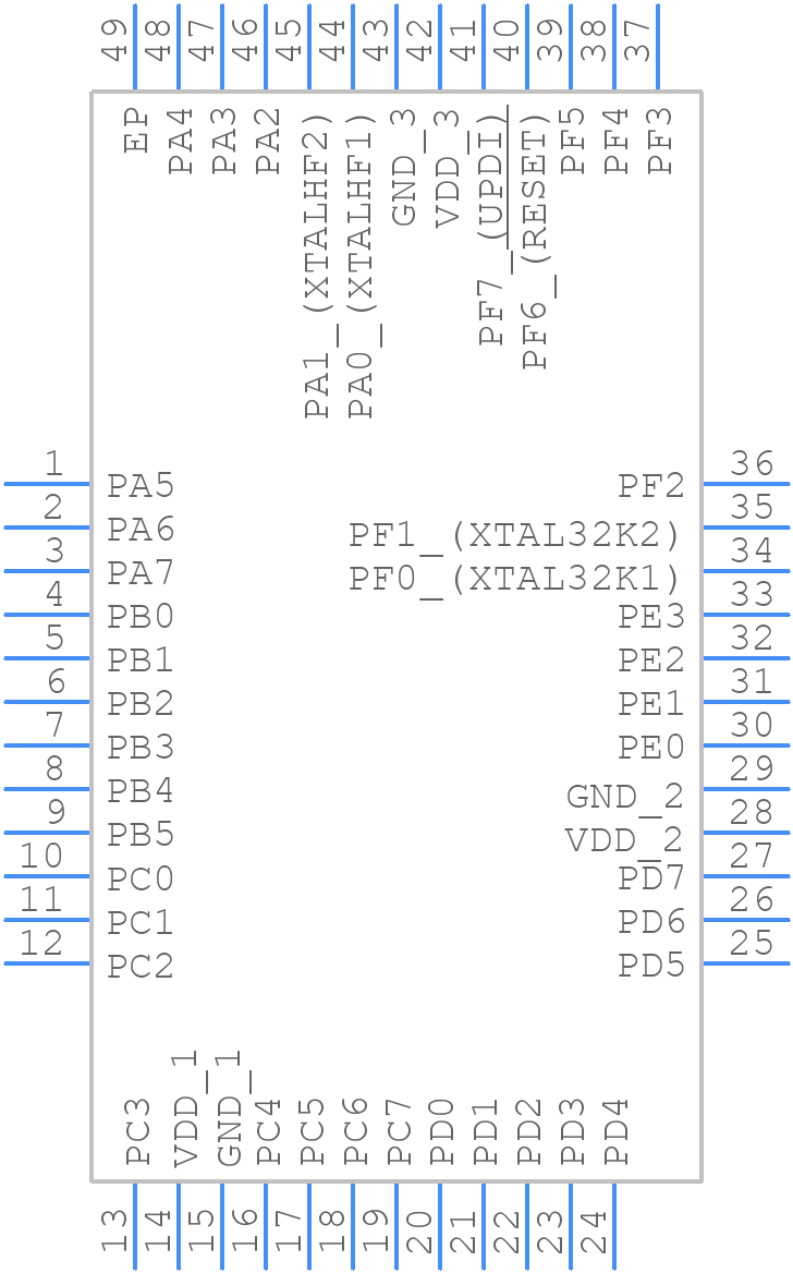 AVR32EA48-E/6LX - Microchip - PCB symbol