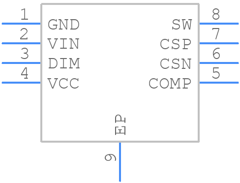 TPS923650D1DSGR - Texas Instruments - PCB symbol