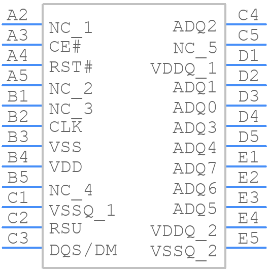 APS12808L-3OBM-BA - apmemory - PCB symbol