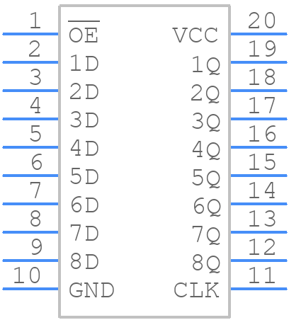 SN74HC574AN - Texas Instruments - PCB symbol