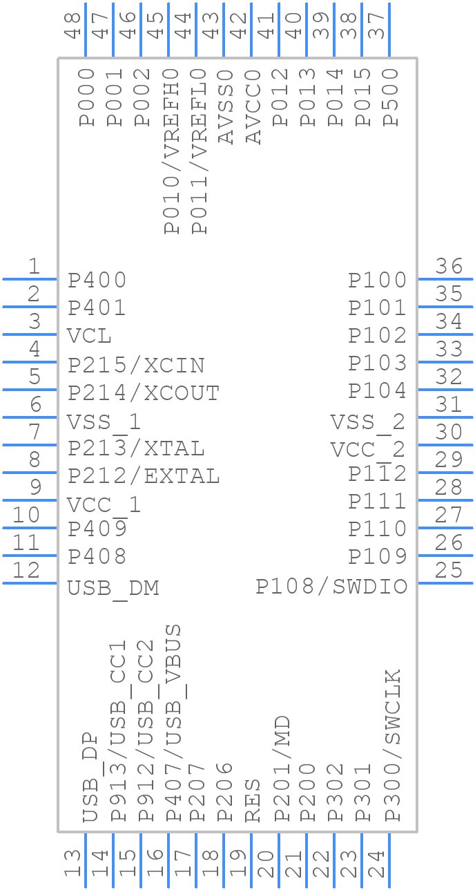 R7FA2L2093CFL#BA0 - Renesas Electronics - PCB symbol