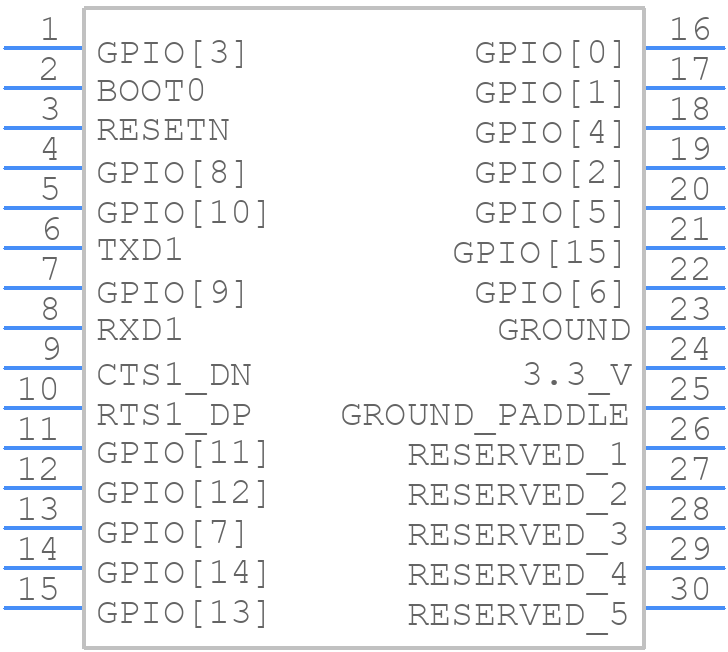 SPWF01SA-11 - STMicroelectronics - PCB symbol