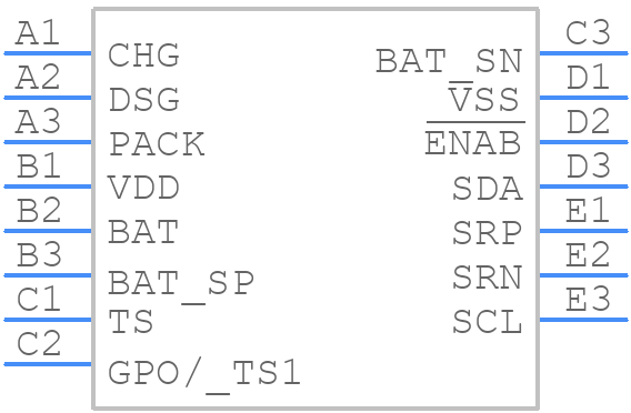 BQ27Z758YAHR - Texas Instruments - PCB symbol