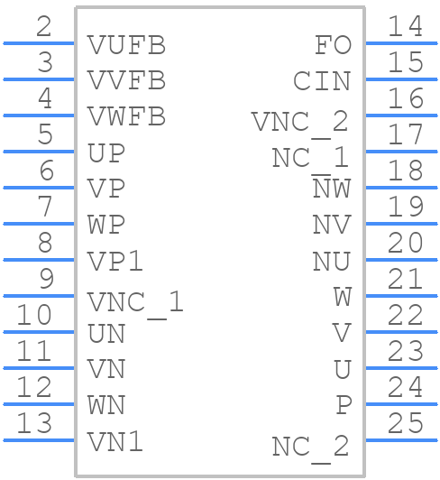 PS21964-4S - Mitsubishi - PCB symbol