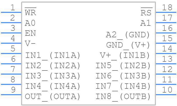 MAX388EPN+ - Analog Devices - PCB symbol