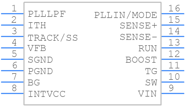 LTC3834IGN-1#TRPBF - Analog Devices - PCB symbol