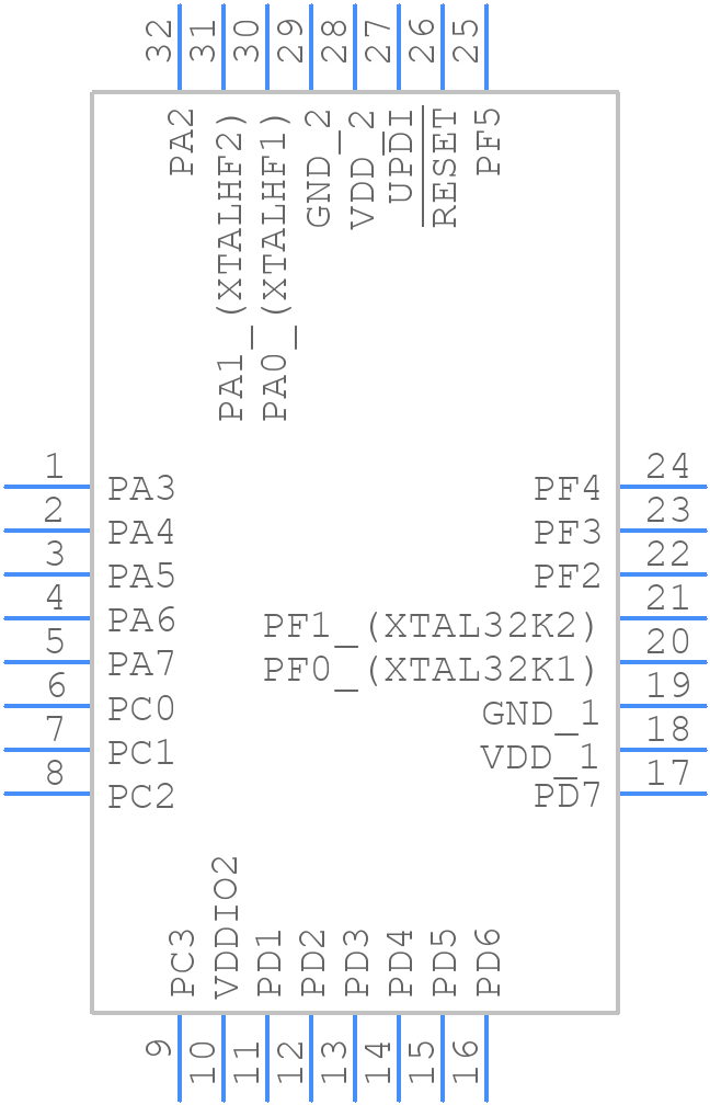 AVR32SD32-I/PT - Microchip - PCB symbol