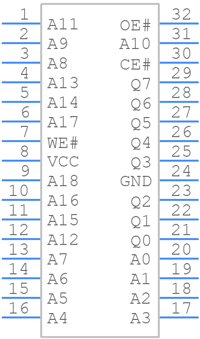 MX29F040CTI-70G-TR - Macronix - PCB symbol