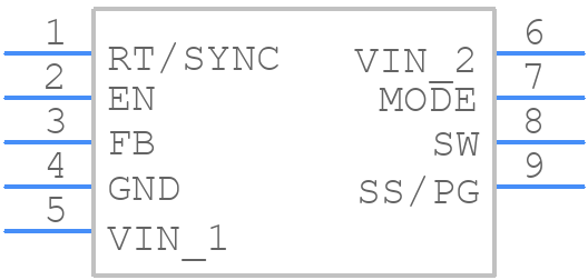 TPS543521RQFR - Texas Instruments - PCB symbol