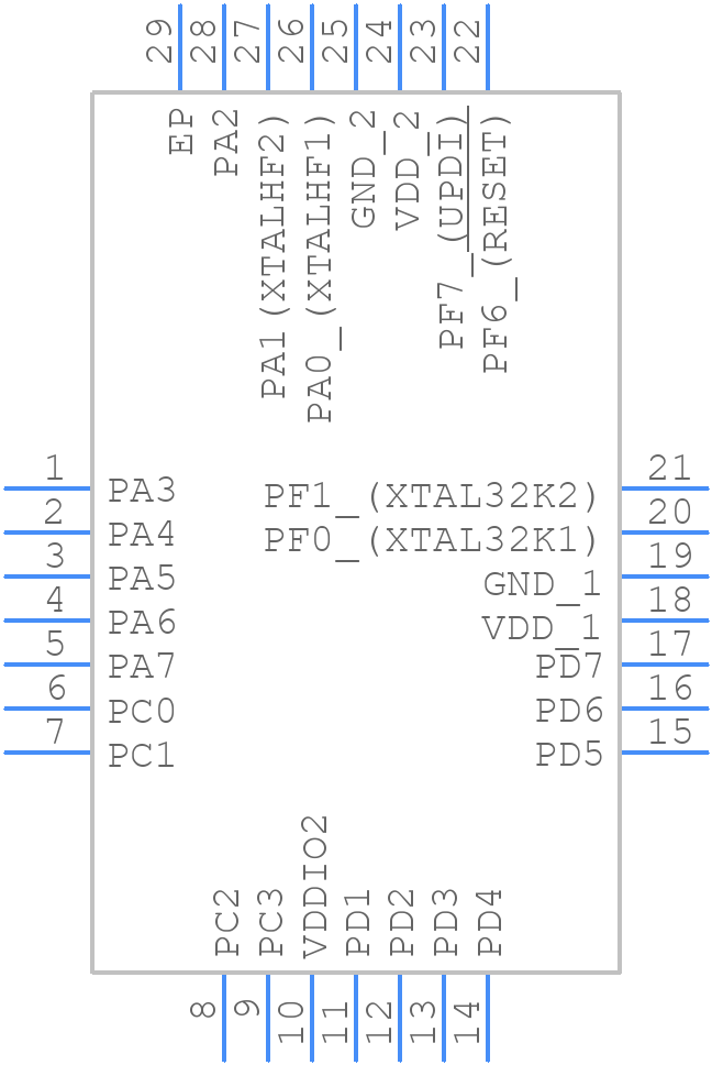 AVR16DD28-E/STX - Microchip - PCB symbol