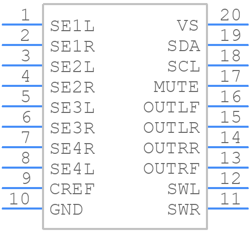 TDA7409D - STMicroelectronics - PCB symbol