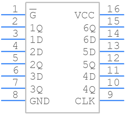 SN74HC378N - Texas Instruments - PCB symbol