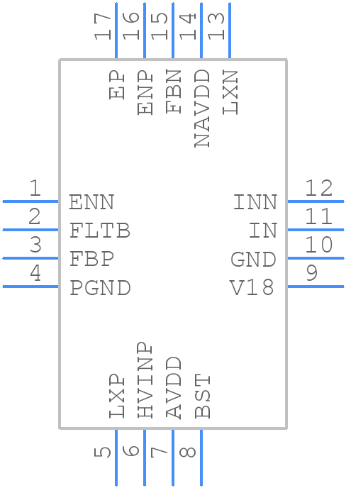 MAX25520ATEC/V+T - Analog Devices - PCB symbol