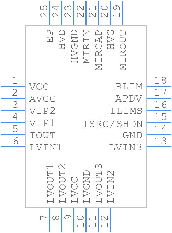 DS3922T+T - Analog Devices - PCB symbol