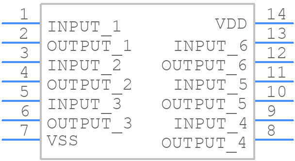 CD40106BCJ/NOPB - Texas Instruments - PCB symbol