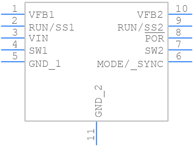 LTC3407AIMSE#TRPBF - Analog Devices - PCB symbol