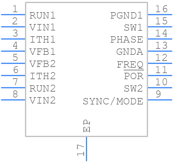 LTC3417AEDHC-1#PBF - Analog Devices - PCB symbol