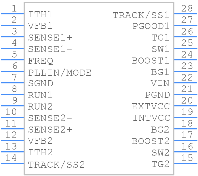 LTC3857IGN-1#PBF - Analog Devices - PCB symbol