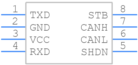 PTCAN3414DR - Texas Instruments - PCB symbol