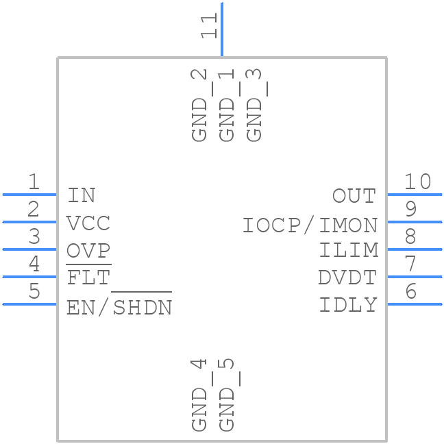 TPS16413DRCRG4 - Texas Instruments - PCB symbol